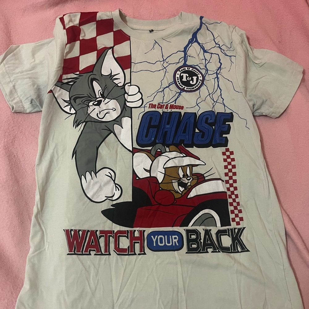 Tom and Jerry Kids Short Sleeve Tee - White